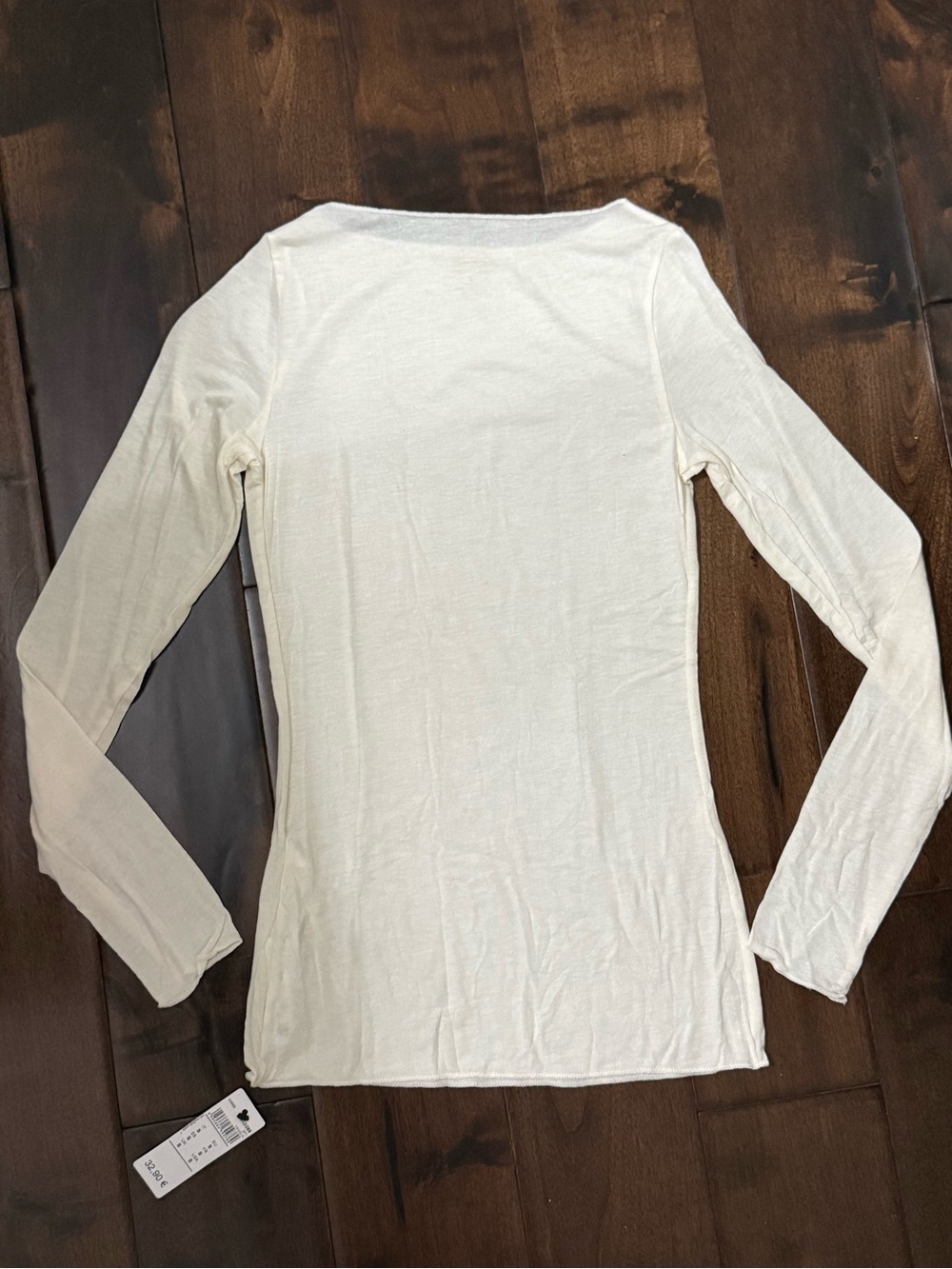 intimissimi Off-White Long Sleeve Slim Ribbed Tee